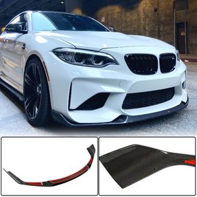 Накладка на передній бампер Lip V4 (для F87 M2 Competition, Карбон) для BMW 2 серія F22/23 2014-2021 рр
