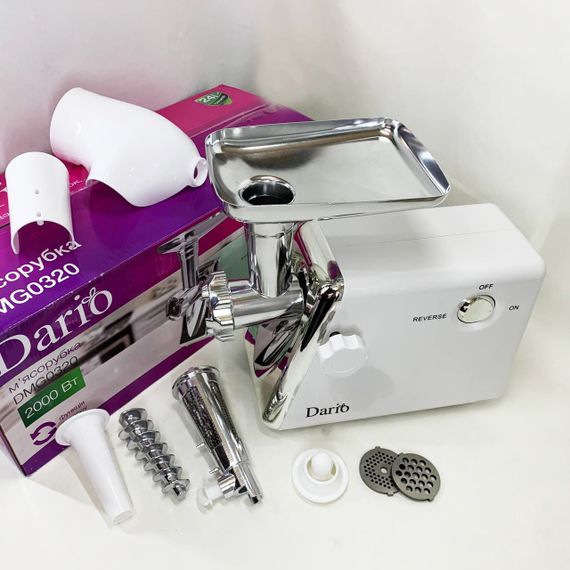 Електрична м'ясорубка 2в1 Dario DMG0320 2000Вт, Кращі електро м'ясорубки для дому ZQ-27 | Зображення 4