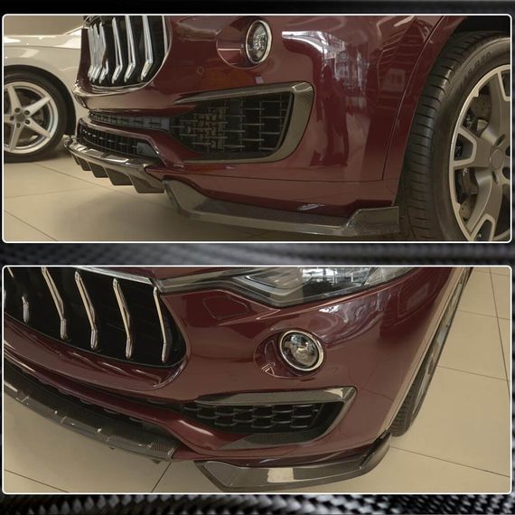 Карбоновые накладки на передний бампер (для Base/S) для Maserati Levante 2016- гг | Зображення 3