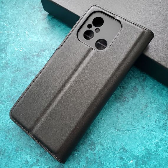 Чохол книжка з кишенями для карт на Xiaomi Redmi 12C колір Чорний | Зображення 2