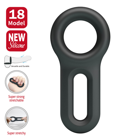 Ерекційне кільце Crazy Bull №18 - Oniel super soft silicone, BI-210363 Sex Aura | Зображення 1