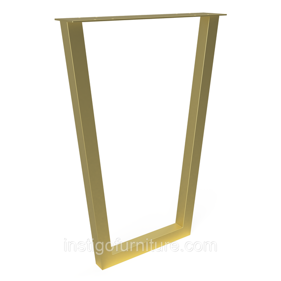 Комплект опор для столу з металу 500×100mm, H=730mm (профільна труба: 40x40mm) Золото | Зображення 4