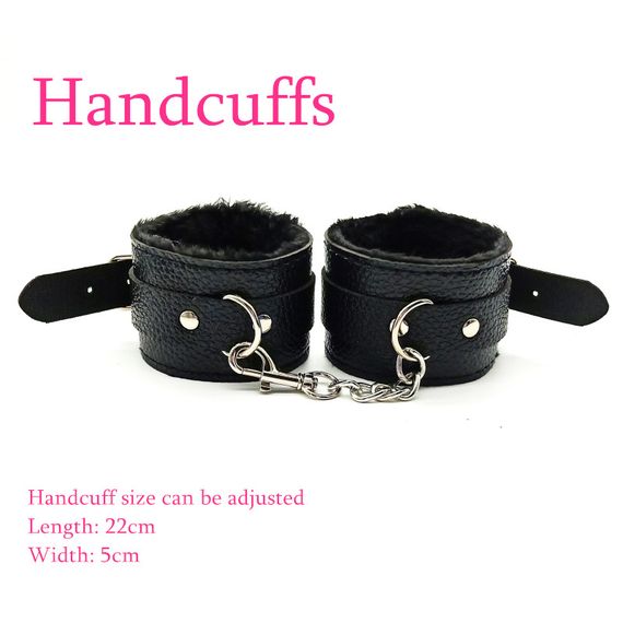 БДСМ набір чорний "Night fetish", наручники, окови, нашийник, повідець, маска, кляп, мотузка, плеч, скотч sexstyle | Зображення 3