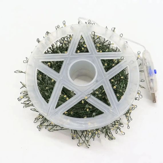 Гірлянда Роса феєрверк 20м, 600LED + пульт, Теплий білий XPRO (234575632_844)