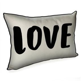 Подушка интерьерная с мешковины Love 45x32 см (43PHB_18L001_WH)