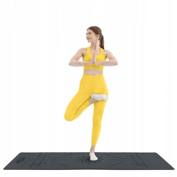 Килимок (мат) спортивний 4FIZJO PU 183 x 68 x 0.4 см для йоги та фітнесу 4FJ0587 Black (P-5907739319531) | Зображення 7