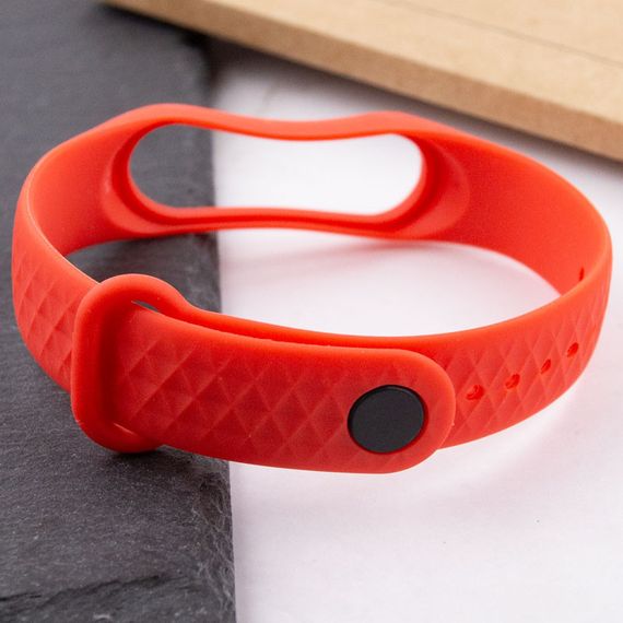 Ремешок Rhomb для Xiaomi Mi Band 3/4 Червоний | Зображення 3