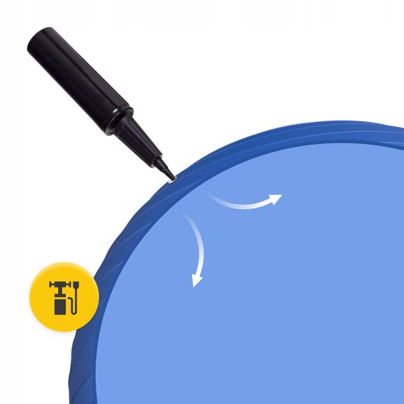 М'яч для фітнесу (фітбол) 4FIZJO 55 см Anti-Burst Blue (P-5905973404723) | Зображення 6