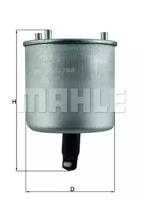 Фільтр паливний MAHLE/KNECHT PEUGEOT/CITROEN 1,6HDI, MAHLE/KNECHT (KL788) | Зображення 2