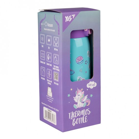 Термос питьевой детский YES Glamour 708201 420 мл | Зображення 1