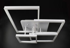 Люстра світлодіодна стельова LED світильник для квартири на стелю лед з пультом 26099 Білий 17х56х71 см.