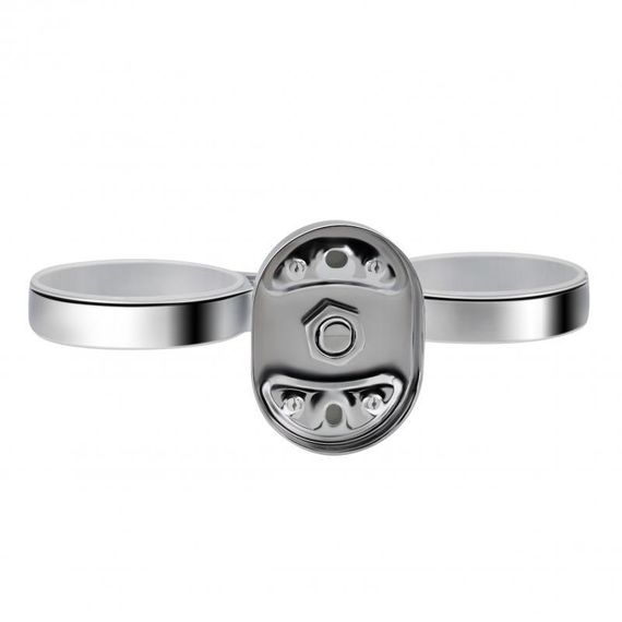 Стакан з тримачем Lidz Oreo 0402 подвійний настінний (матове скло) LDORE0402CRM22164 Chrome | Зображення 2