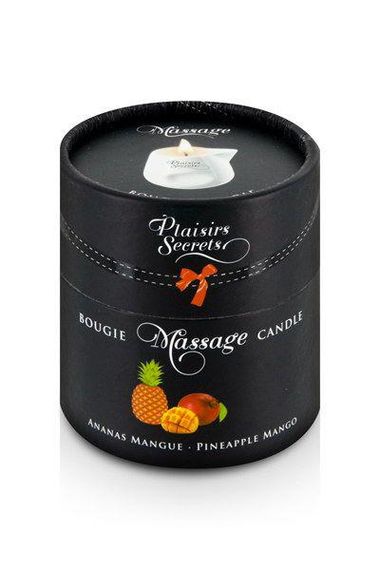 Массажная свеча Plaisirs Secrets Pineapple Mango (80 мл) подарочная упаковка, керамический сосуд sexstyle | Зображення 2