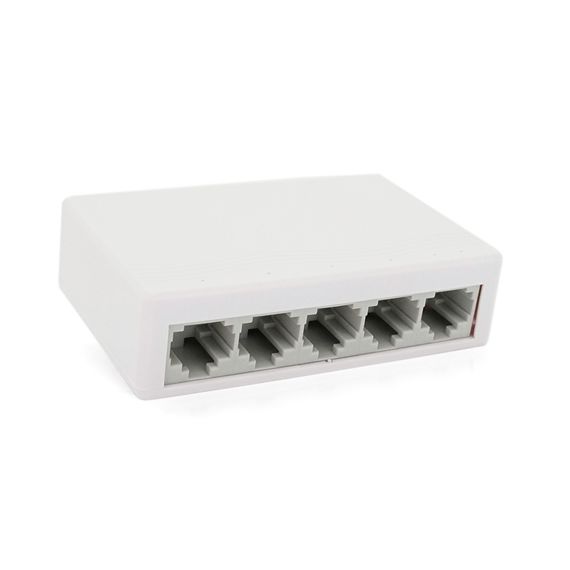 Коммутатор JY 5005S 5 портов Ethernet 10/100 Мбит/с. DC 5. БП 5V в комплекте