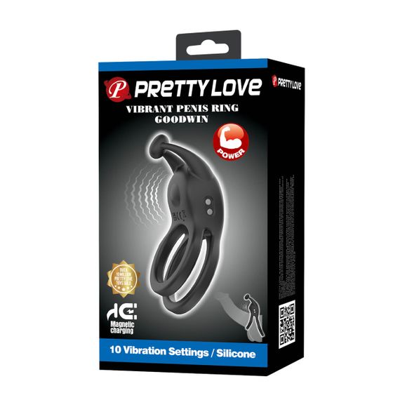 Ерекційне кільце Pretty Love Goodwin Vibrating Double Penis Ring Sex Aura | Зображення 9