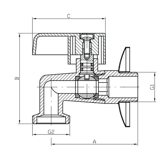 Кран для холодної води Koer KR.258 - 1/2" (KR2876) | Зображення 1