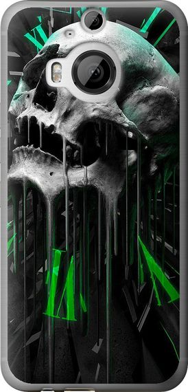 Чехол на HTC One M9 Plus Череп-часы "4100u-134-17620"