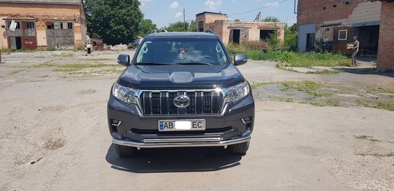 Передняя защита ST014 (нерж) 60/42 мм для Toyota Land Cruiser Prado 150 | Зображення 7