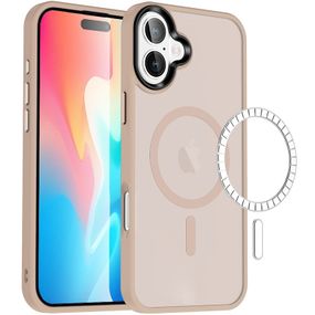 TPU+PC чохол Metal Buttons with MagSafe Colorful для Apple iPhone 16 (6.1") Золотий / Gold