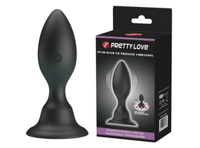 Анальный стимулятор с вибрацией PrettyLove - Push Over to Trigger vibration sexstyle