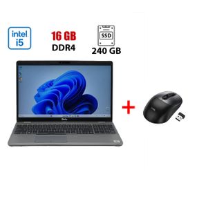Ультрабук Dell Latitude 5511 / 15.6" (1920x1080) IPS / Intel Core i5-10400H (4 (8) ядра по 2.6 - 4.6 GHz) / 16 GB DDR4 / 240 GB SSD / Intel UHD Graphics / WebCam б/в + Подарунок Бездротова миша HOCO GM28