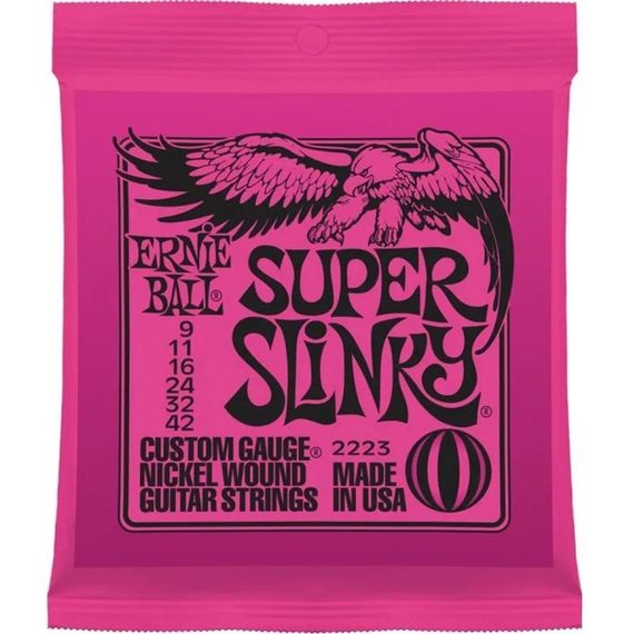 Струни для електрогітари гітари Ernie Ball 09-42 Super Slinky | Зображення 1