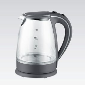 Електрочайник скляний Maestro MR-064-GREY, 1.7 л, 2000 Вт, з підсвіткою