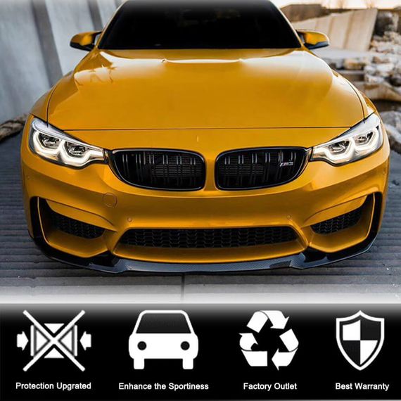 Накладка на передній бампер Lip V11 (для F80, Карбон) для BMW 3 серія F-30/31/34 2012-2019 рр | Зображення 3