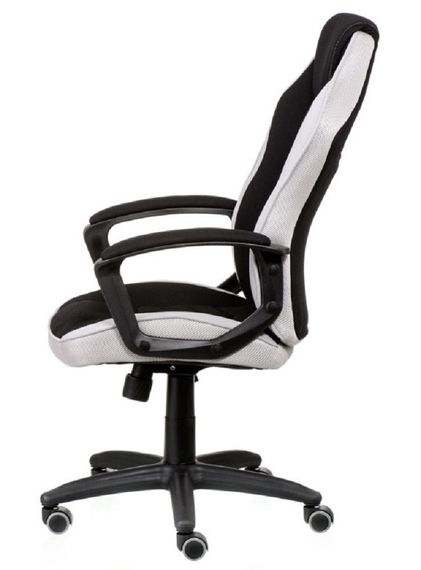 Геймерське крісло Riko black/grey, колір чорно-сірий, оббивка — тканина | Зображення 3