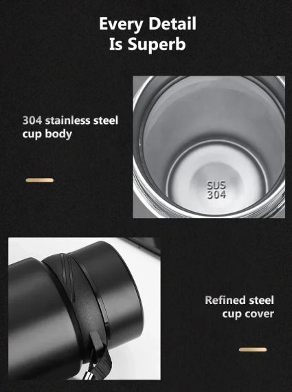 Термос SteelPro 1 літр – тримайте каву гарячою цілий день! | Зображення 6