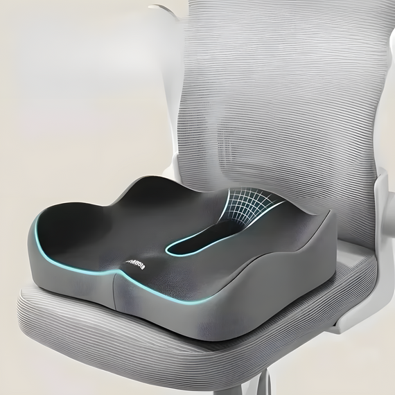 Подушка для сидіння з ефектом пам'яті 3D Memory Foam світло-сіра 34 х 40 см | Зображення 6