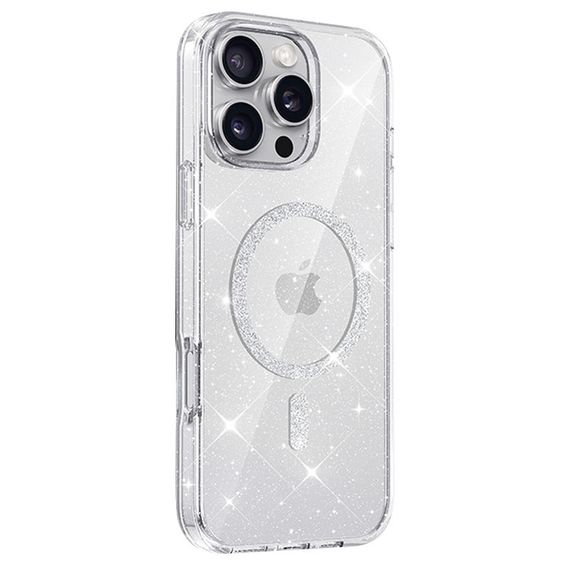 Чехол TPU Eclipse Sparkle Magnetic Fit для Apple iPhone 16 Pro Max (6.9") Clear | Зображення 7