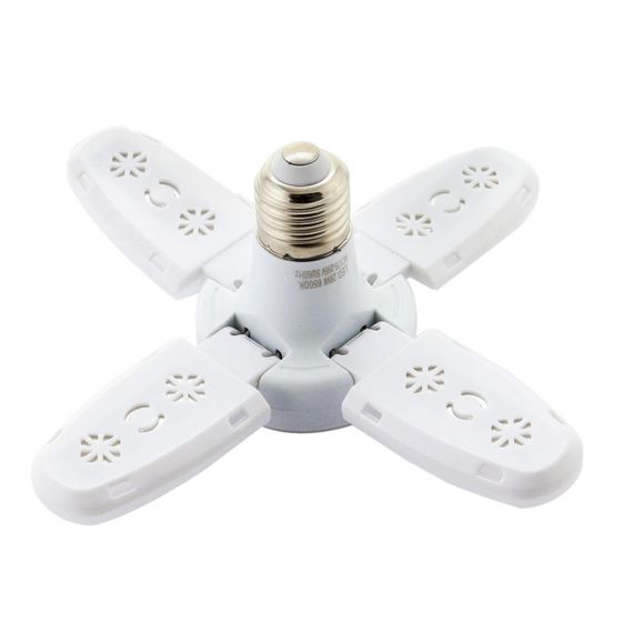 Лампочка складная светодиодная 4 лопасти E27 KK-202 Mini fan blade bulb | Зображення 2