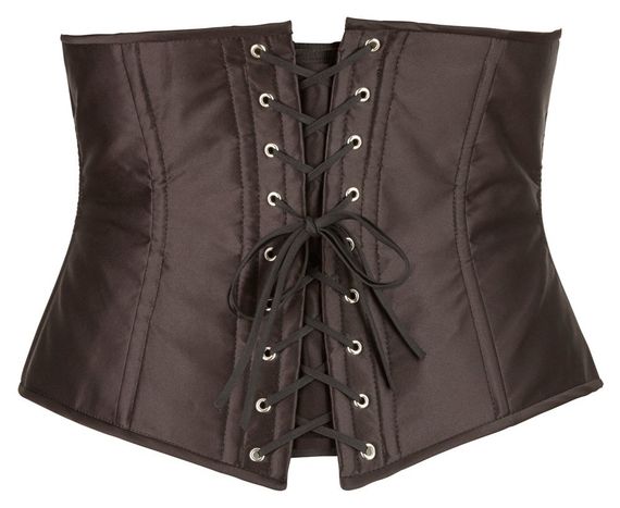 Корсет з відкритим бюстом Cottelli Collection Underbust Corset зі шнурівкою, чорний, XL sexstyle | Зображення 6
