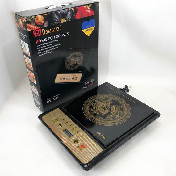 Плита електро для домашнього приготування Domotec MS-5833 2000 Вт, Побутова електроплитка LD-52 | Зображення 6