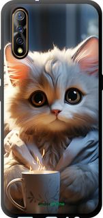 Чохол на Vivo V17 Neo Білий кіт "5646b-1764-2448"