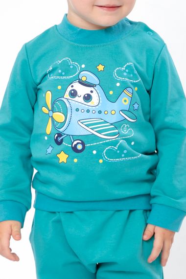 Комплект ясельний для хлопчика Носи своє 80 Бірюзовий (p-8515-166074) | Зображення 1