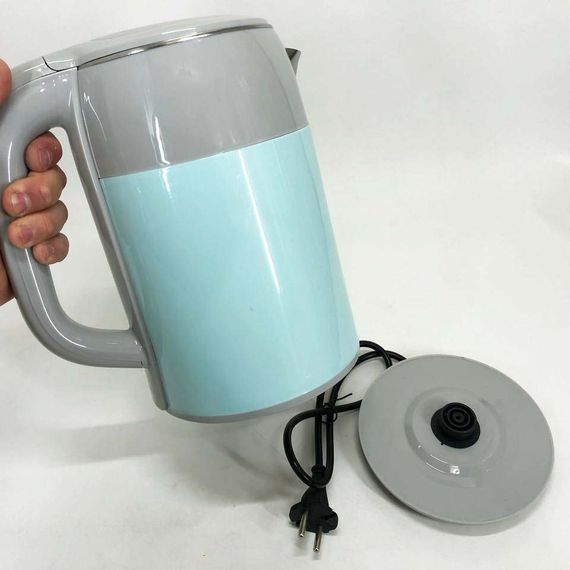 Електрочайник дисковий Rainberg RB-2244 2000 Вт 2л, стильний електричний чайник. VJ-761 Колір: блакитний | Зображення 2