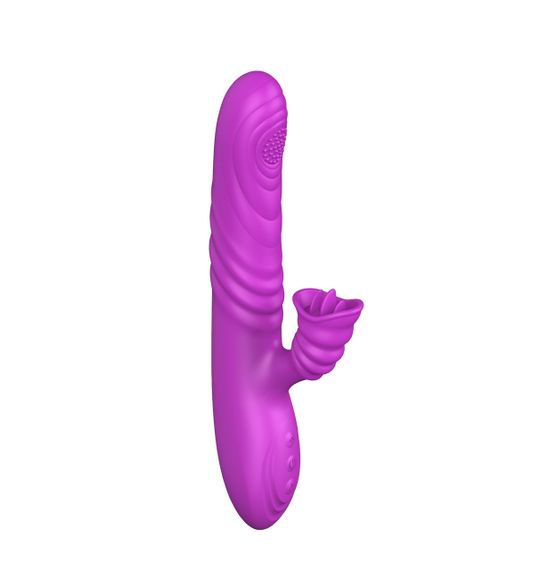 Вібратор Angelia, USB 3 functions of thrusting / 20 vibrations Purple Sex Aura