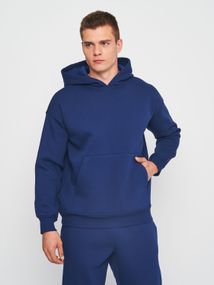 Худі чоловічий утеплений синього кольору, 2XL