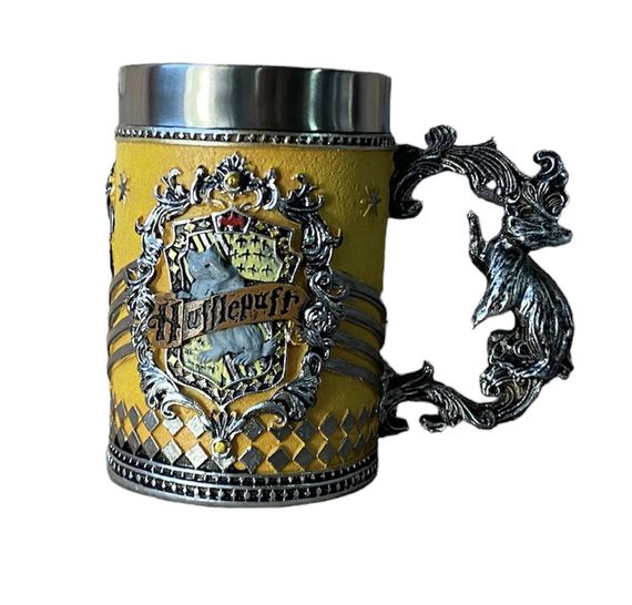 Кружка Чашка Бокал 3D  Нержавеющая Сталь Гарри Поттер Hufflepuff 500мл