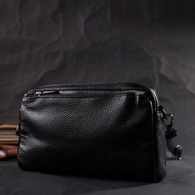 Сумка Vintage Жіноча з м&apos;якої натуральної шкіри Чорна (22375) | Зображення 6