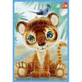 Мягкие пазлы А5 "Тигренок" (12 элем)