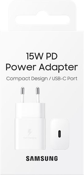 Мережевий зарядний пристрій Samsung 15W Power Adapter (w/o Cable) - White (EP-T1510NWEGEU) | Зображення 3