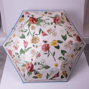 Парасолька механічна елегантна з принтом міцна надійна з поліестеру діаметр 99 см Синій HP-23-15BL