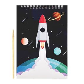 Скретчбук "Космос" 20-8807-WH-1 на спіралі, 10 аркушів, 14х20 см