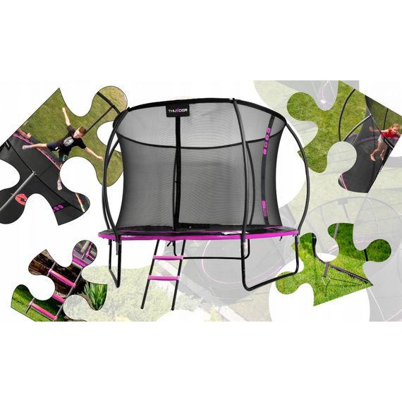 Батут із внутрішньою сіткою THUNDER Inside Ultra 14FT 435 см Black/Pink | Зображення 6