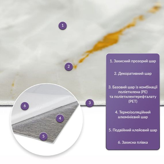 Самоклеюча стінова PET плитка у рулоні 600х3000х2мм SW-00001696 | Зображення 1