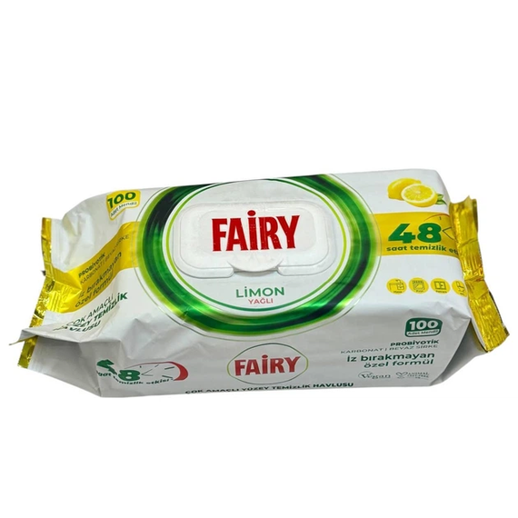 Вологі серветки для прибирання Fairy Lemon 100 шт