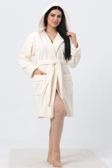 Жіночий халат Nusa 6915, кремовий S | Зображення 1